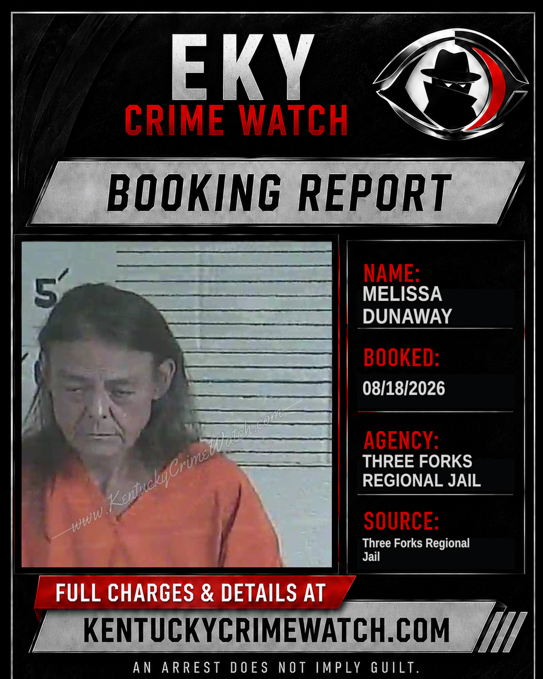 Melissa Dunaway booking image