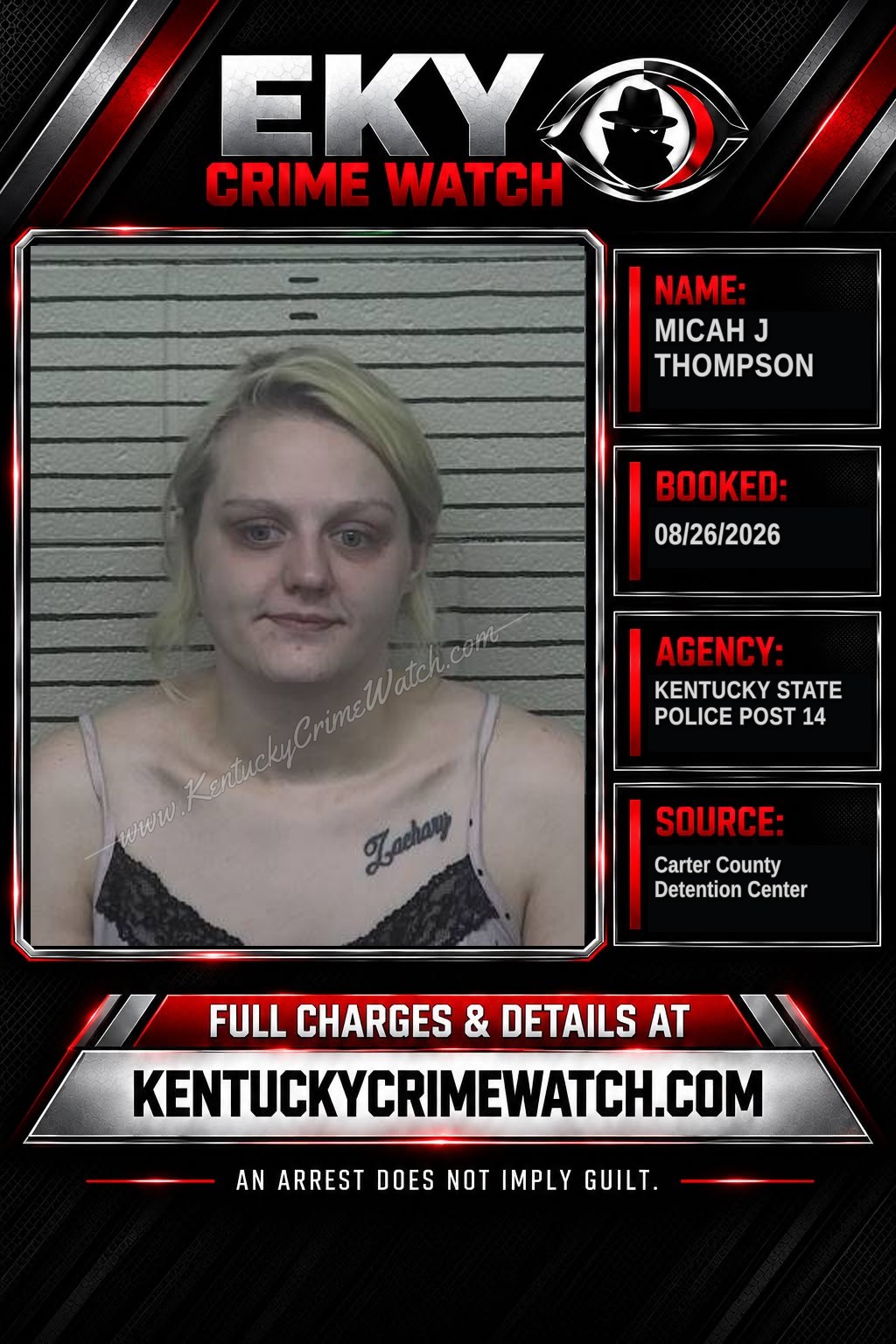 MICAH J THOMPSON booking image