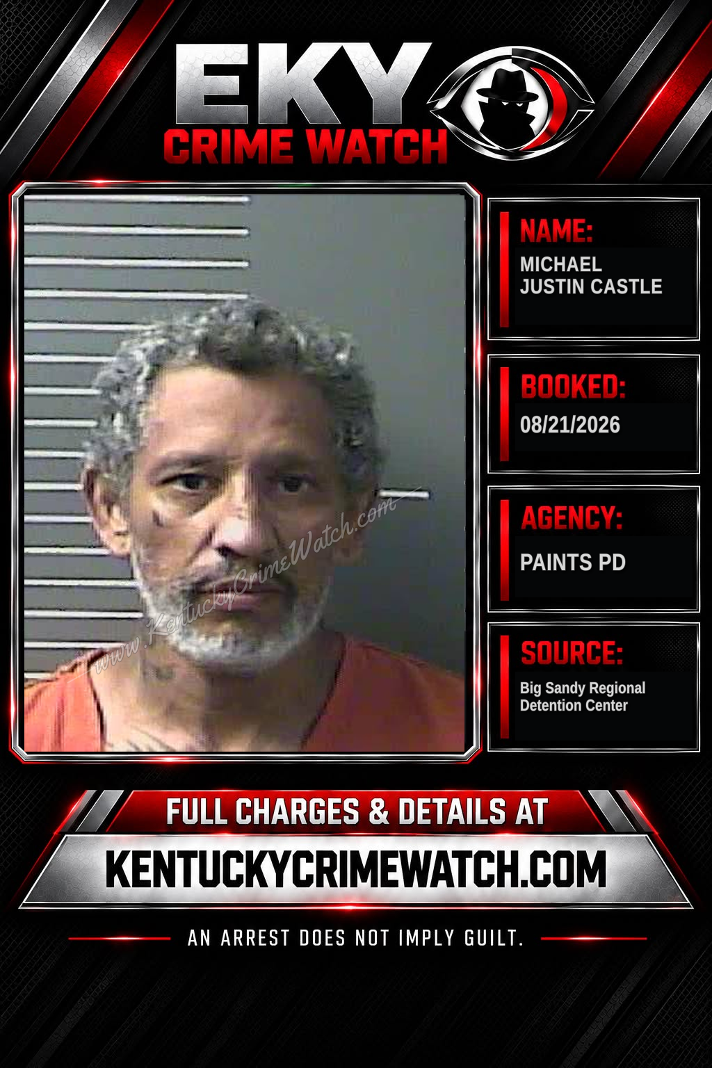 MICHAEL JUSTIN CASTLE booking image