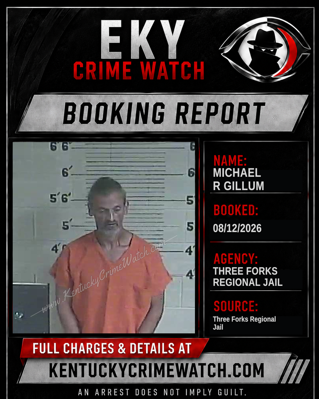 MICHAEL R GILLUM booking image