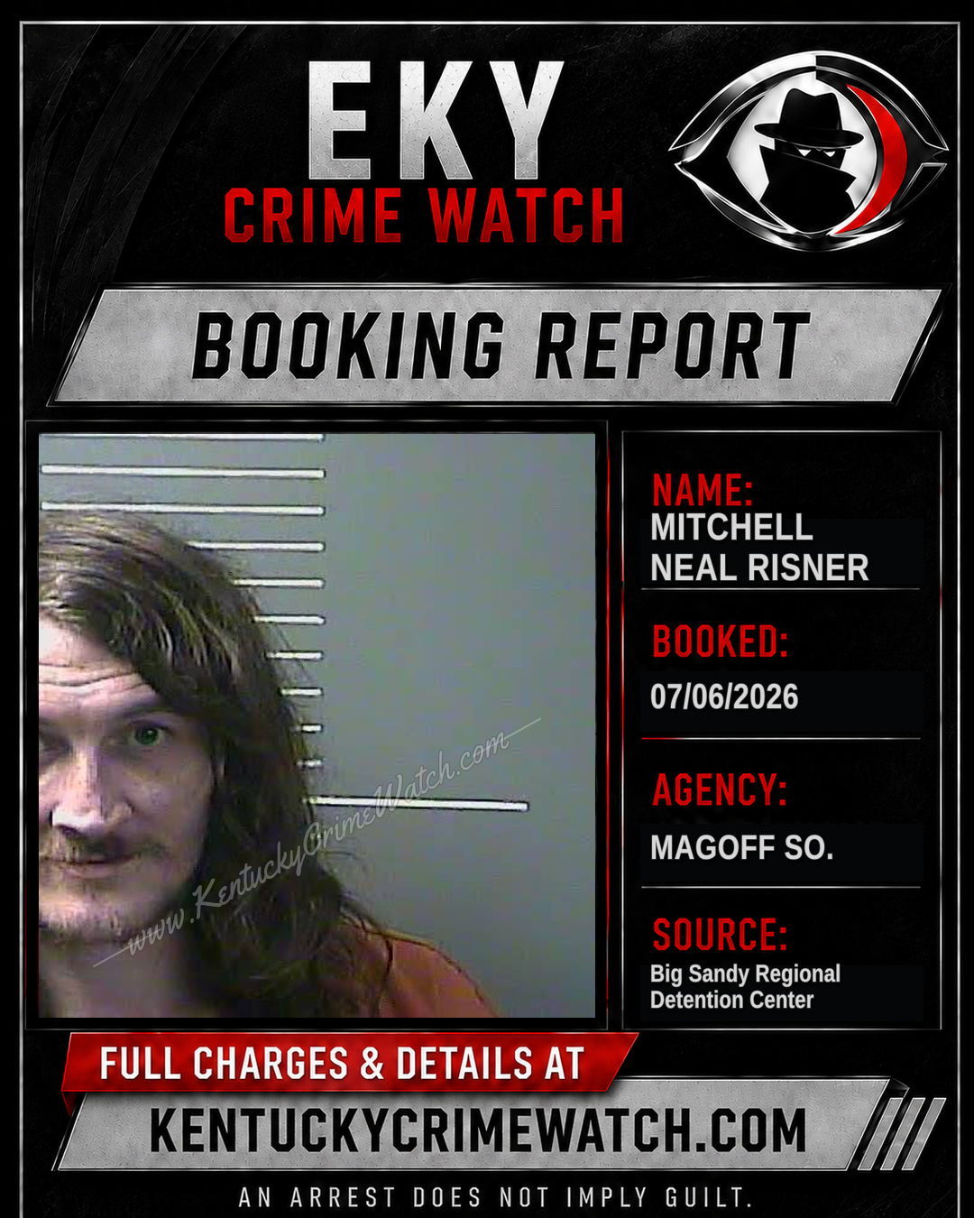 MITCHELL NEAL RISNER booking report card