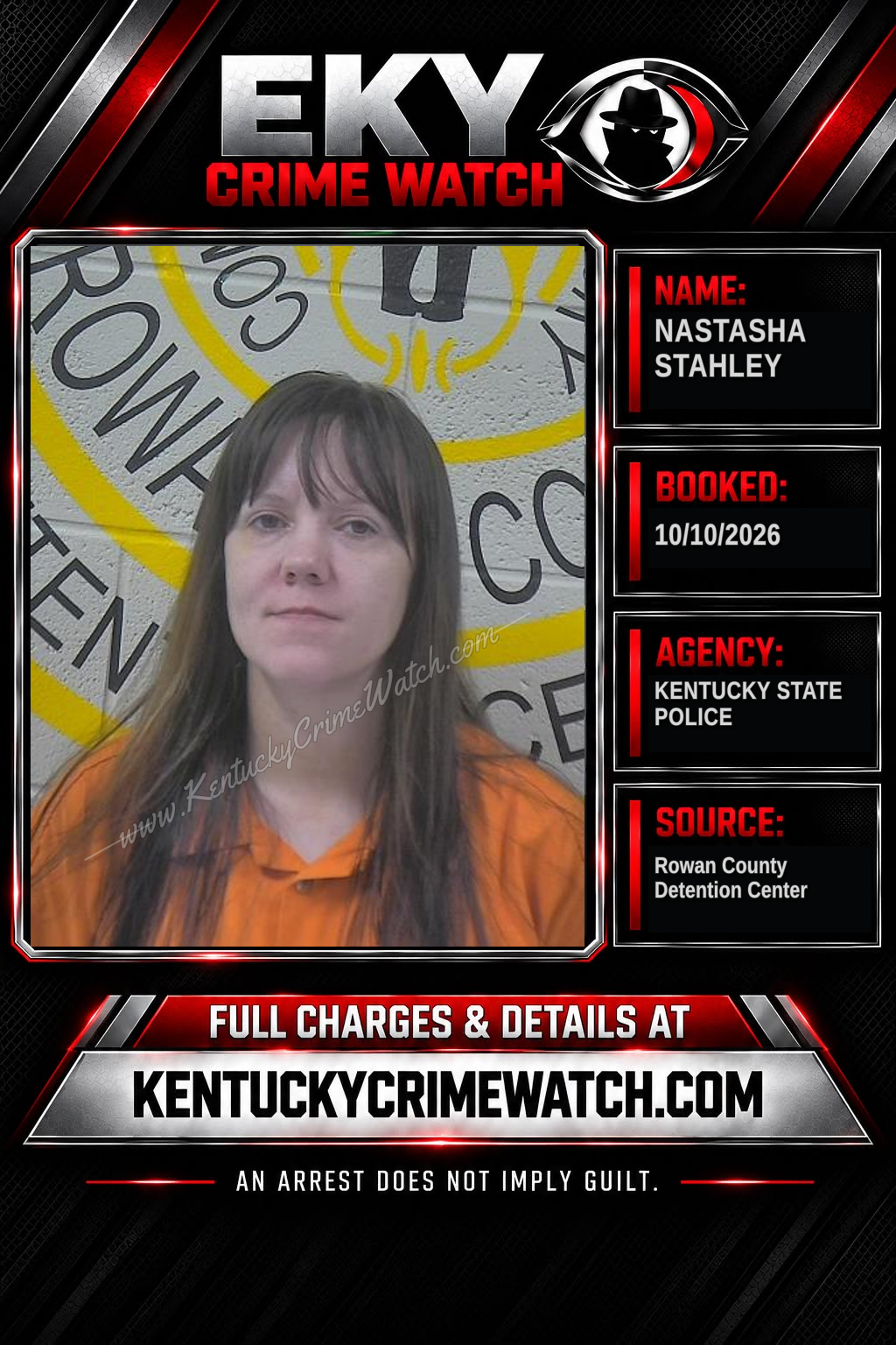 NASTASHA STAHLEY booking report card