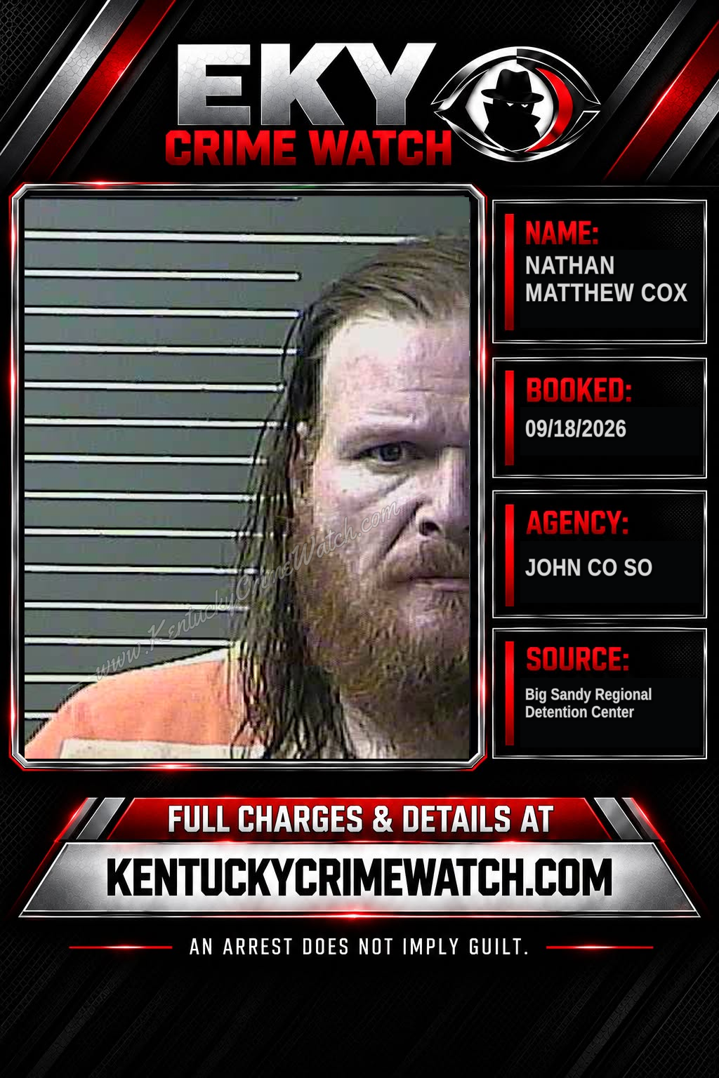 NATHAN MATTHEW COX booking image