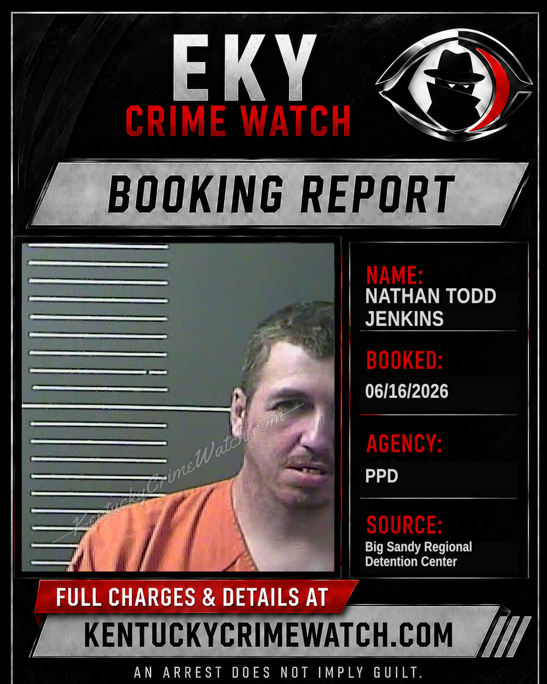 NATHAN TODD JENKINS booking report card