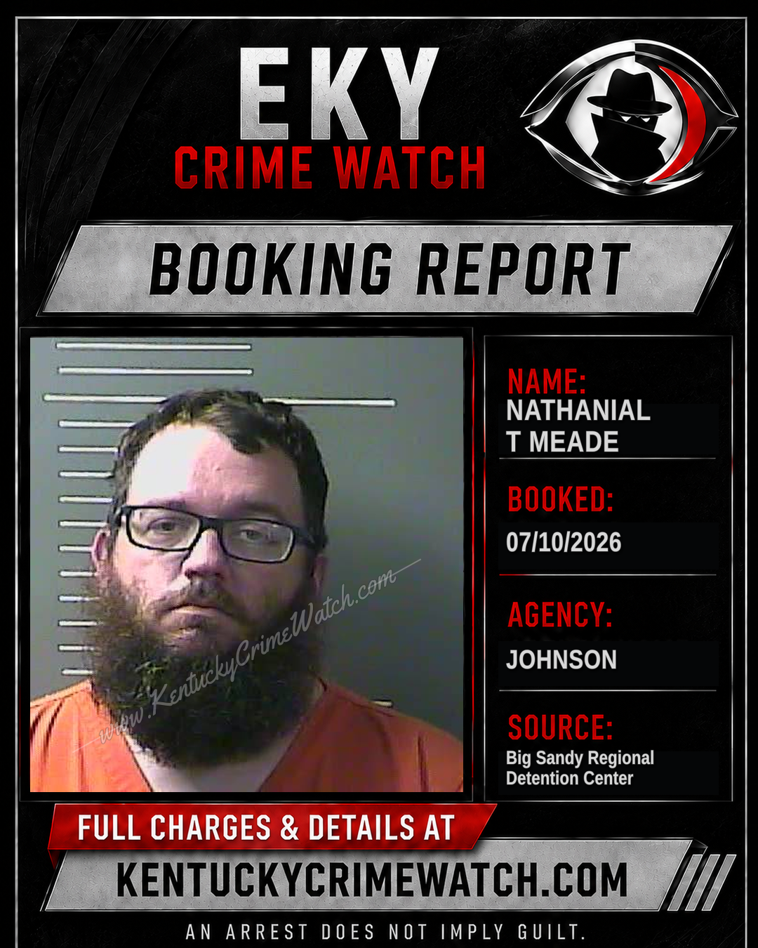 NATHANIAL T MEADE booking report card