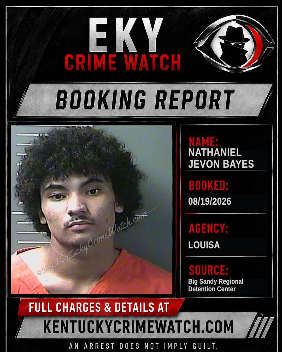 NATHANIEL JEVON BAYES booking image