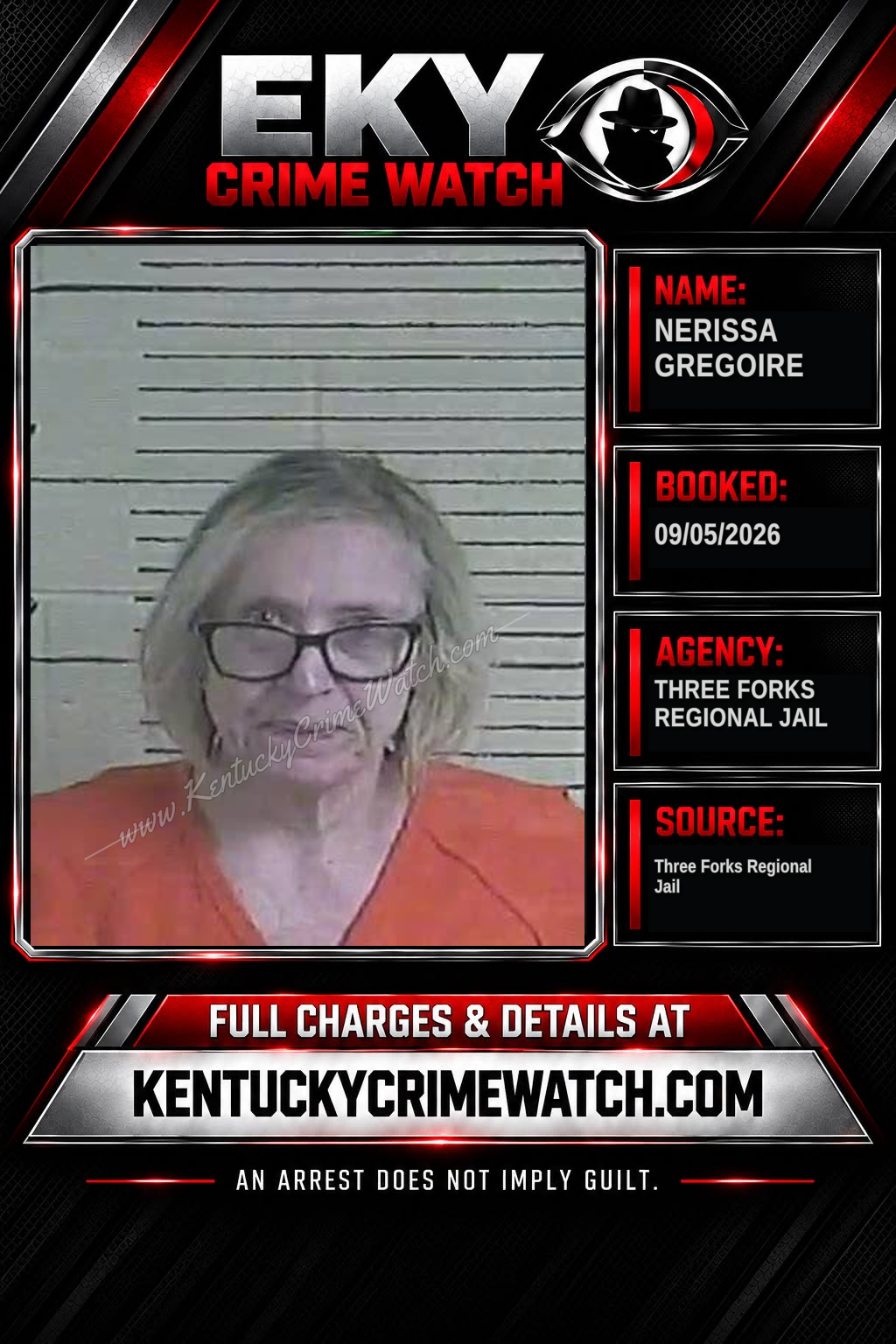 Nerissa Gregoire booking image