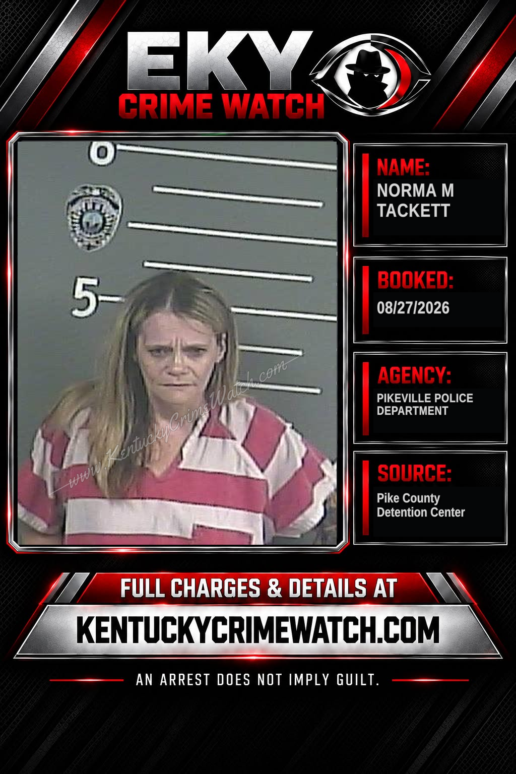 NORMA M TACKETT booking image