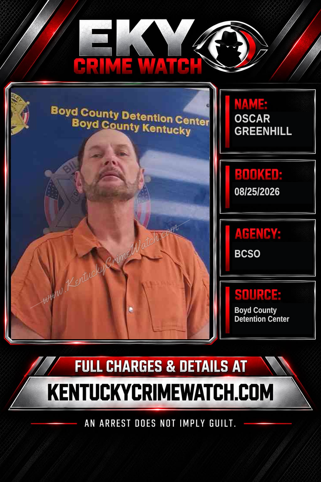 OSCAR GREENHILL booking image