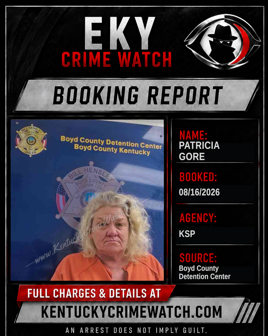 PATRICIA GORE booking image