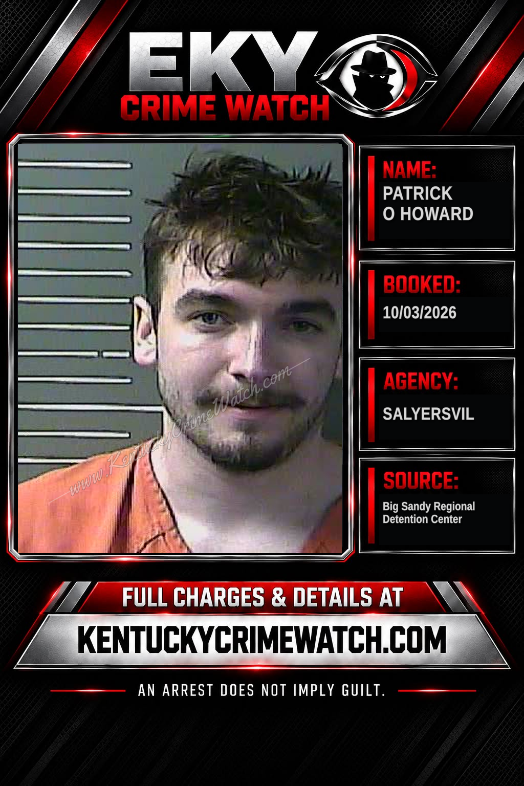 PATRICK O HOWARD booking image