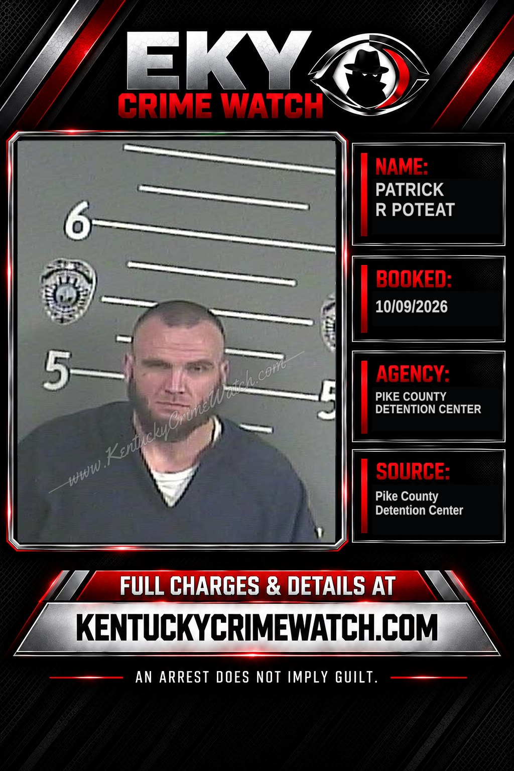 PATRICK R POTEAT booking report card