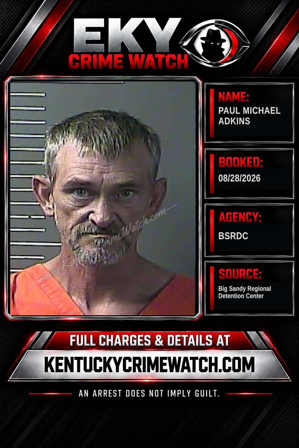 PAUL MICHAEL ADKINS booking image