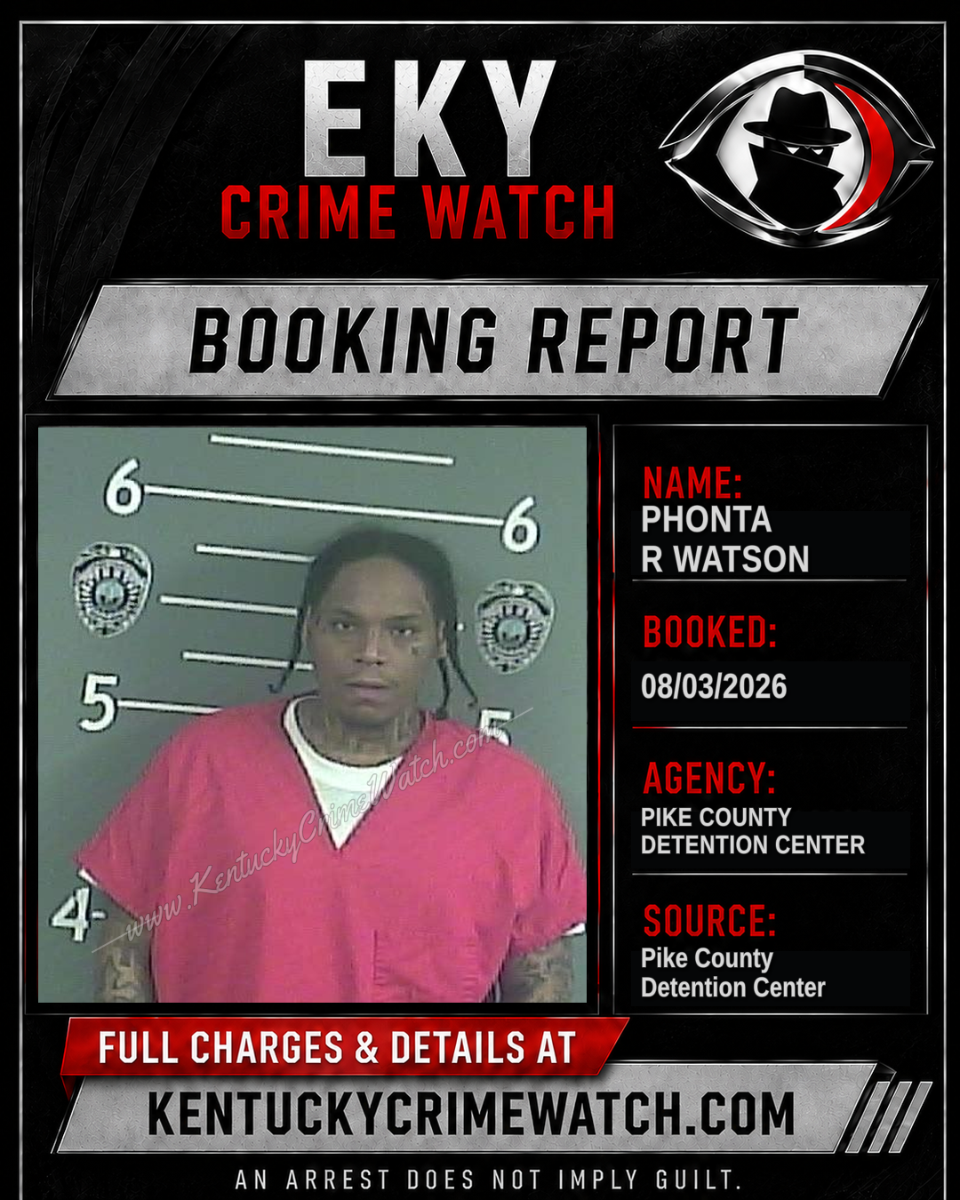 PHONTA R WATSON booking image
