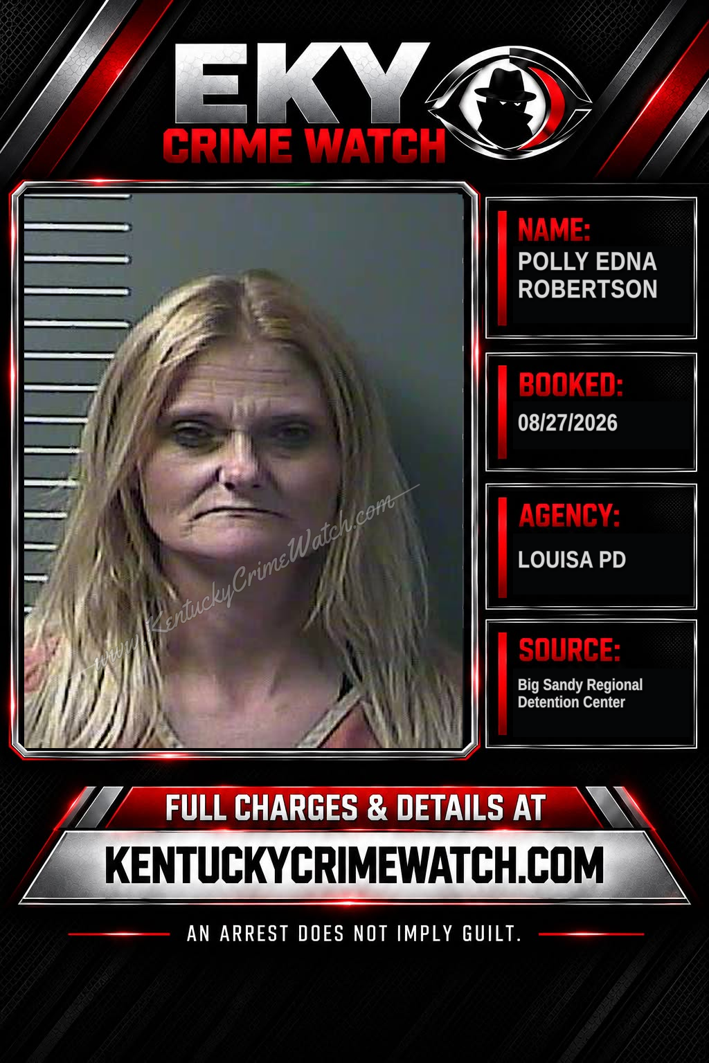 POLLY EDNA ROBERTSON booking image