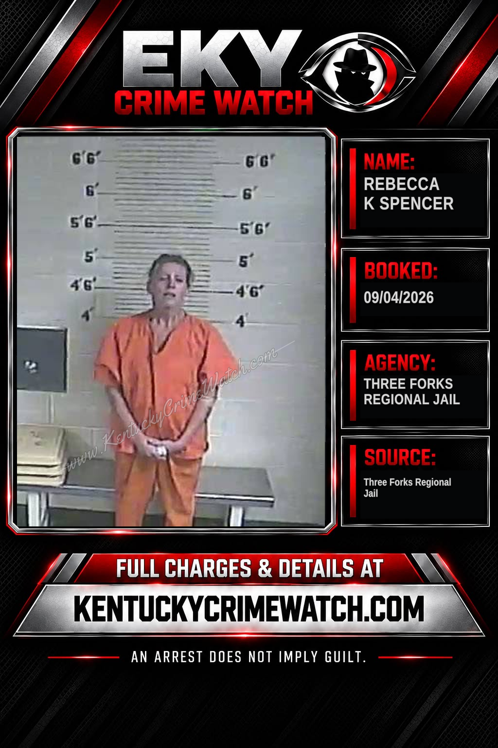 Rebecca K Spencer booking image