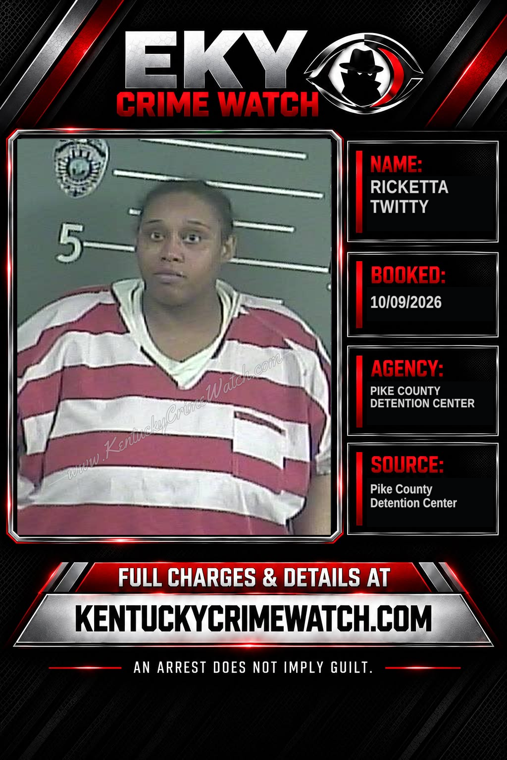 RICKETTA TWITTY booking report card