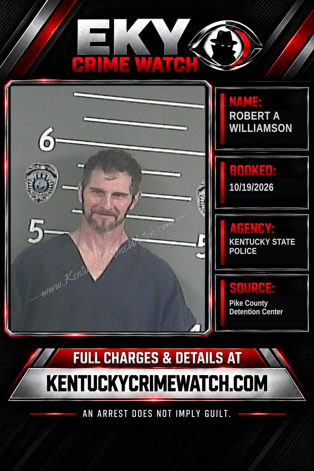 ROBERT A WILLIAMSON booking report card