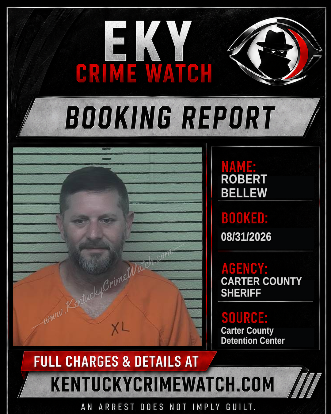 ROBERT BELLEW booking report card
