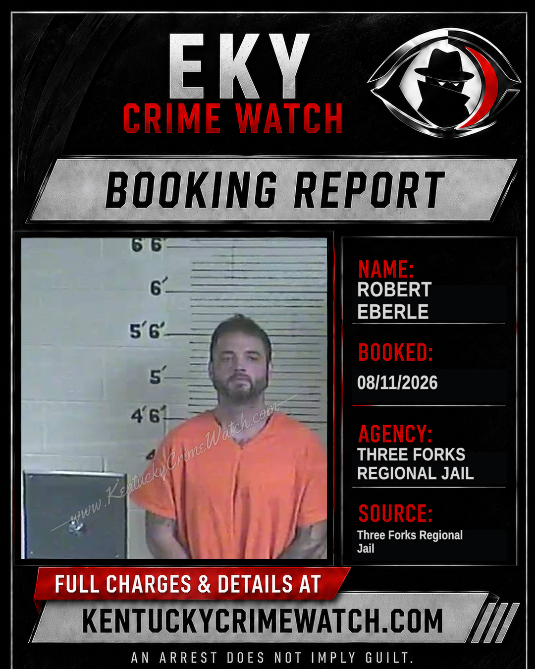 Robert Eberle booking report card