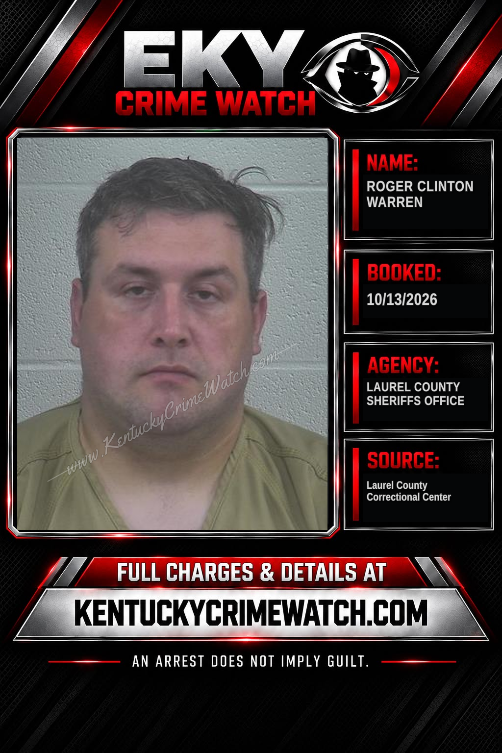 ROGER CLINTON WARREN booking image