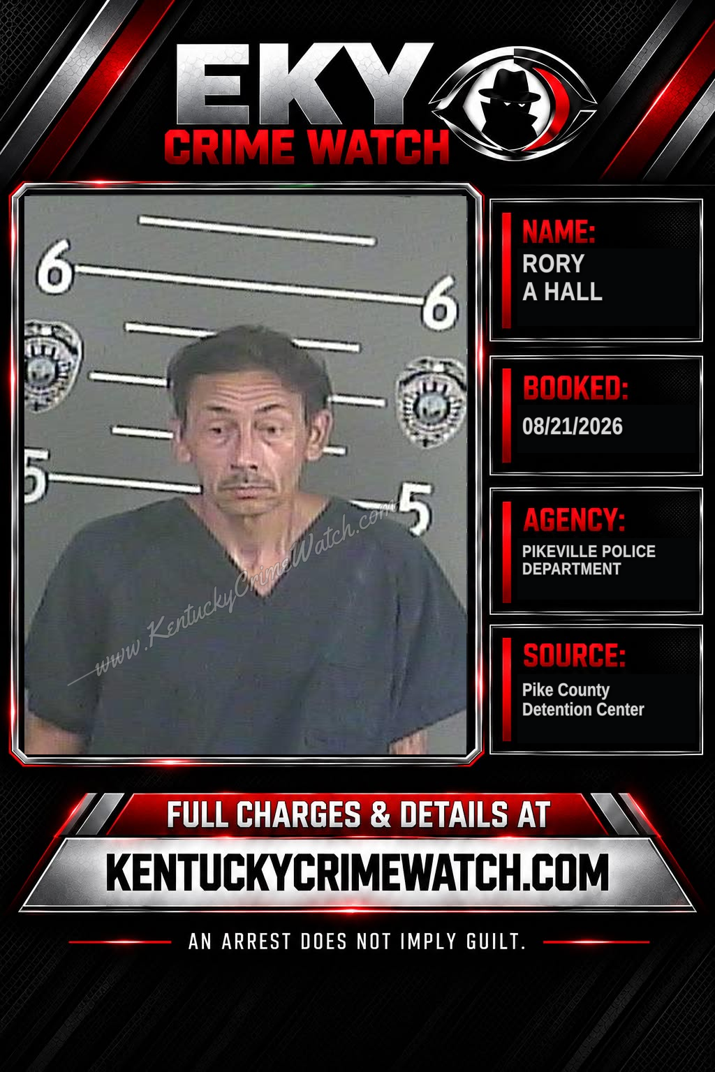 RORY A HALL booking image