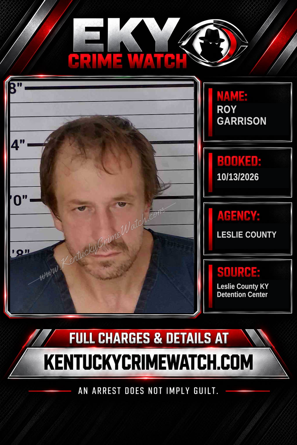 ROY GARRISON booking report card