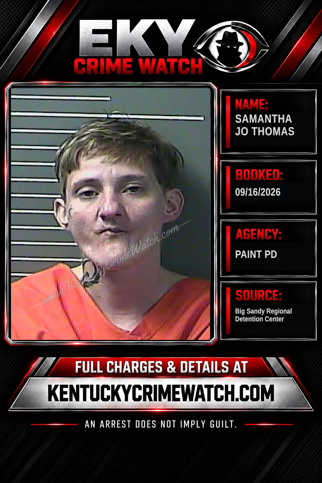 SAMANTHA JO THOMAS booking image