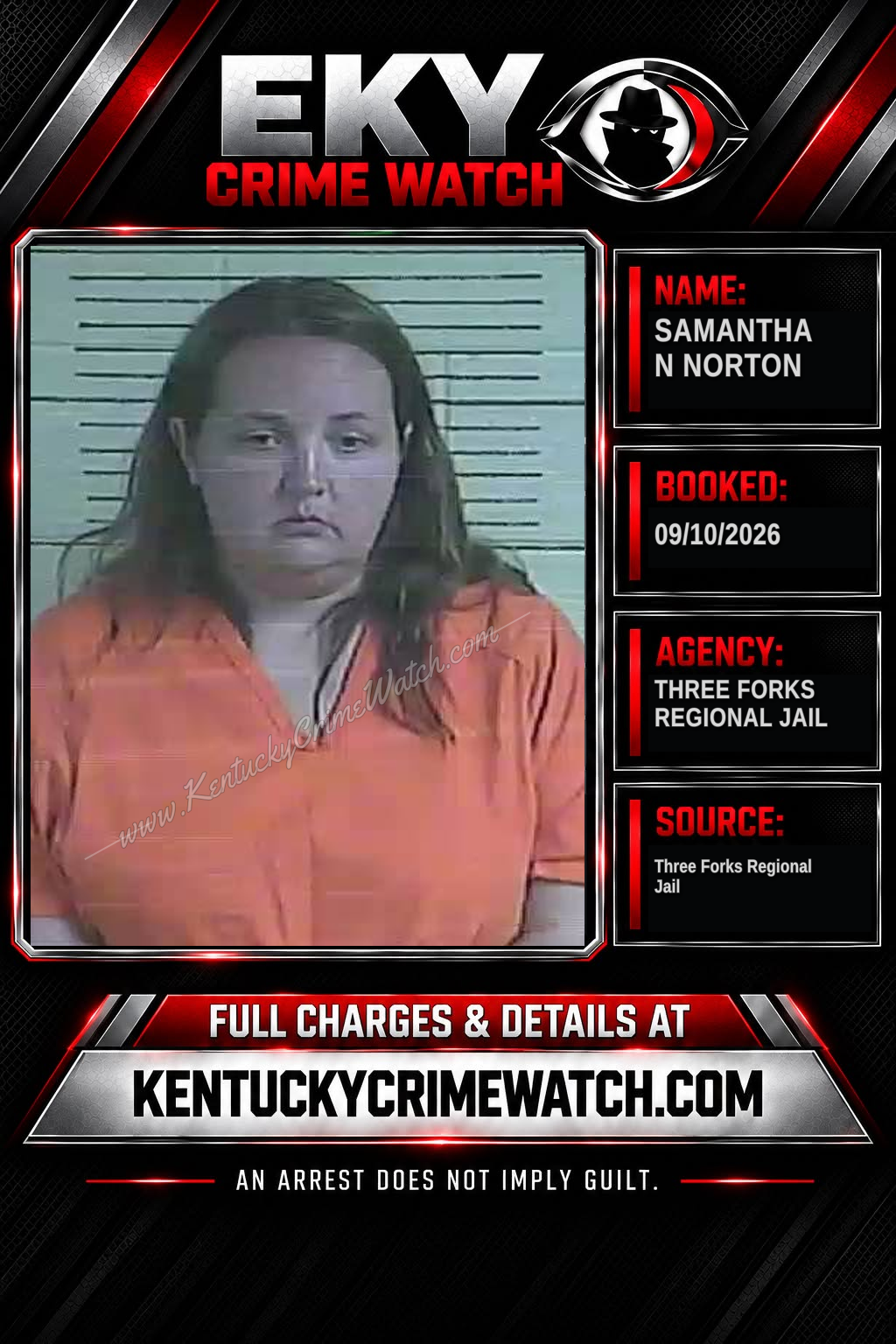 Samantha N Norton booking image