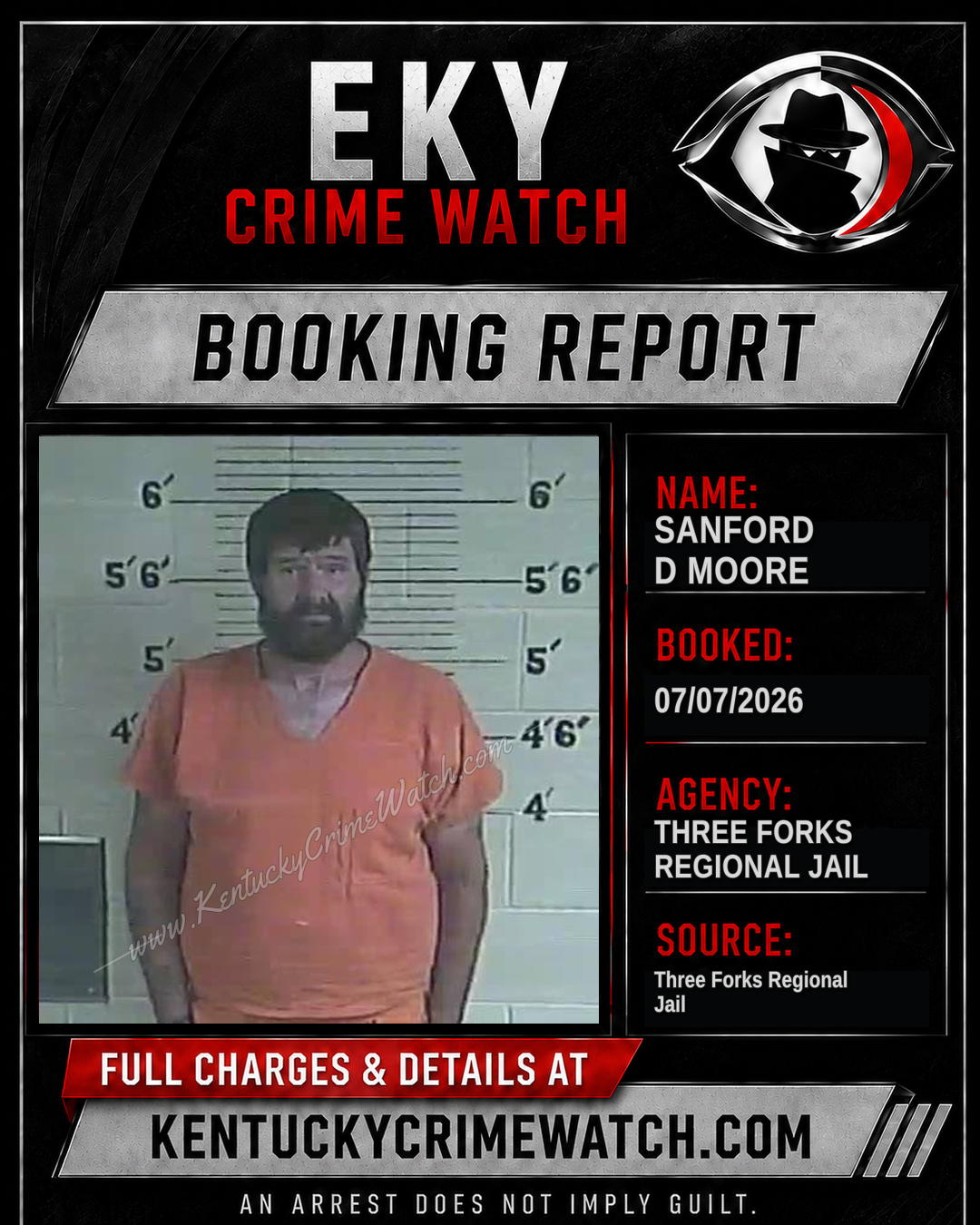 Sanford D Moore booking image