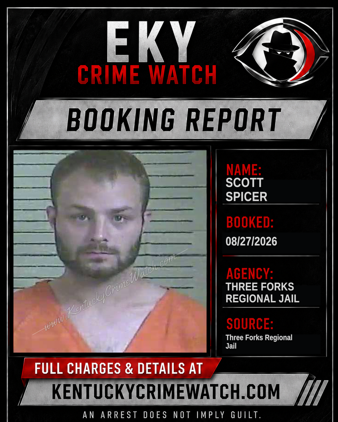 Scott Spicer booking report card