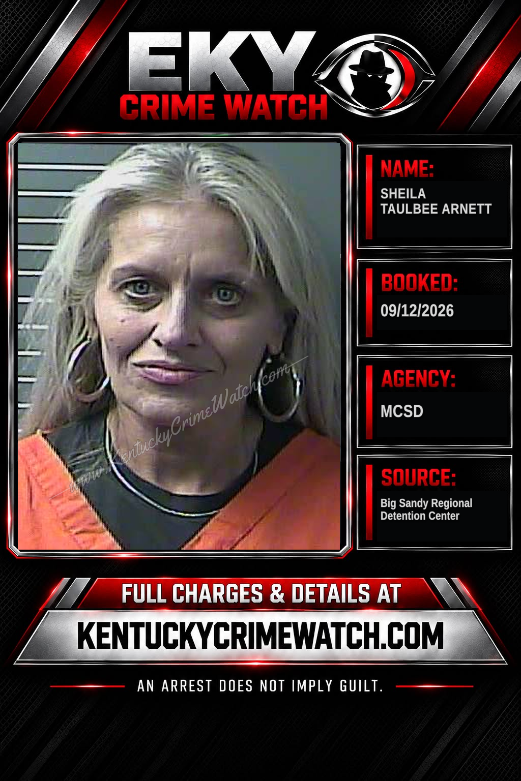 SHEILA TAULBEE ARNETT booking image