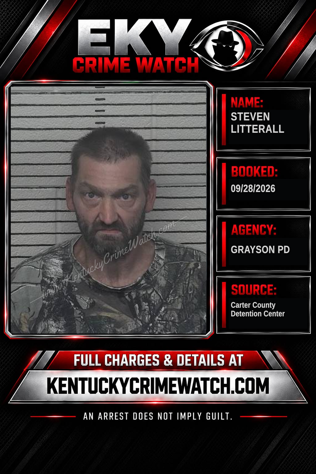 STEVEN LITTERALL booking image