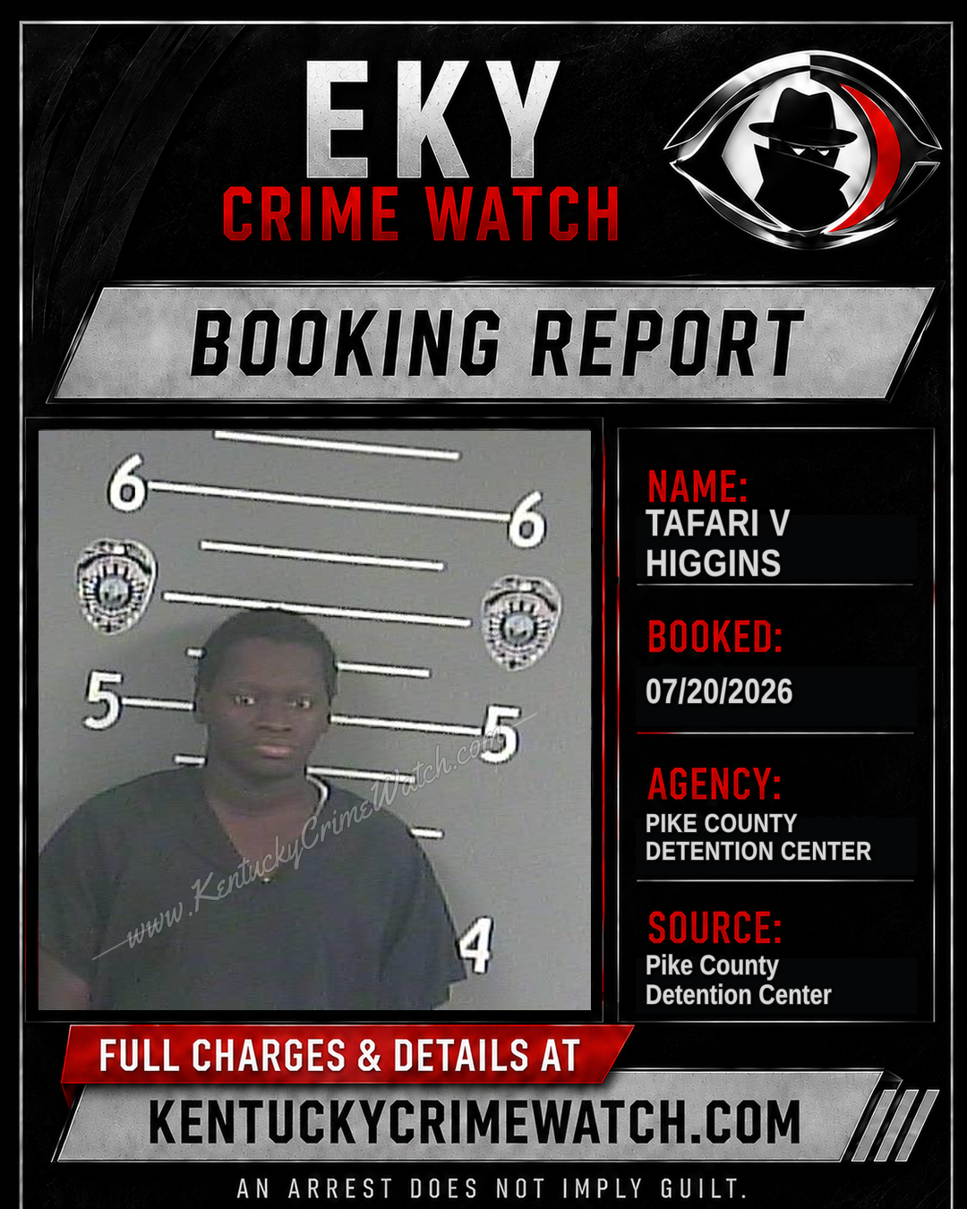 TAFARI V HIGGINS booking image