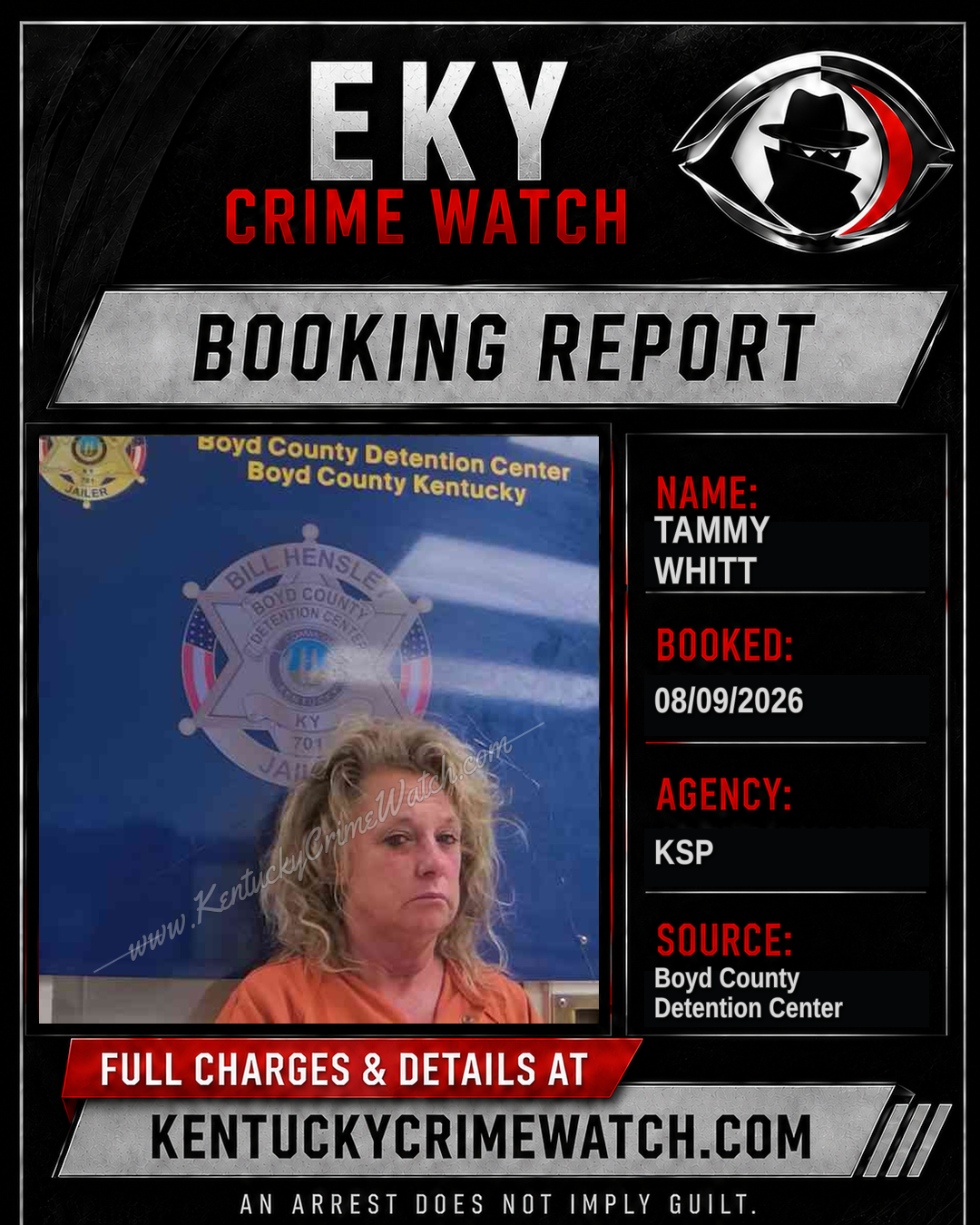 TAMMY WHITT booking image
