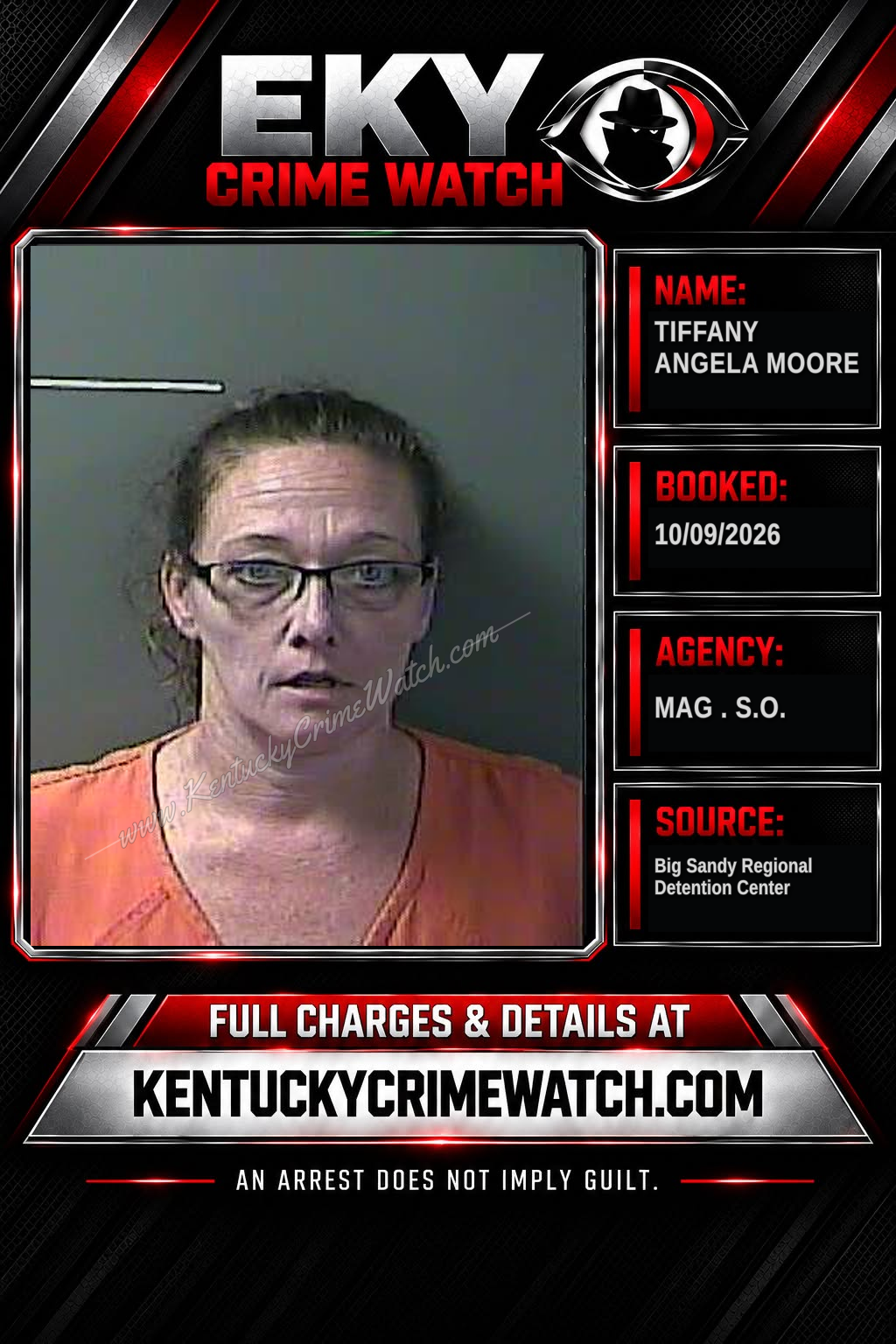 TIFFANY ANGELA MOORE booking report card
