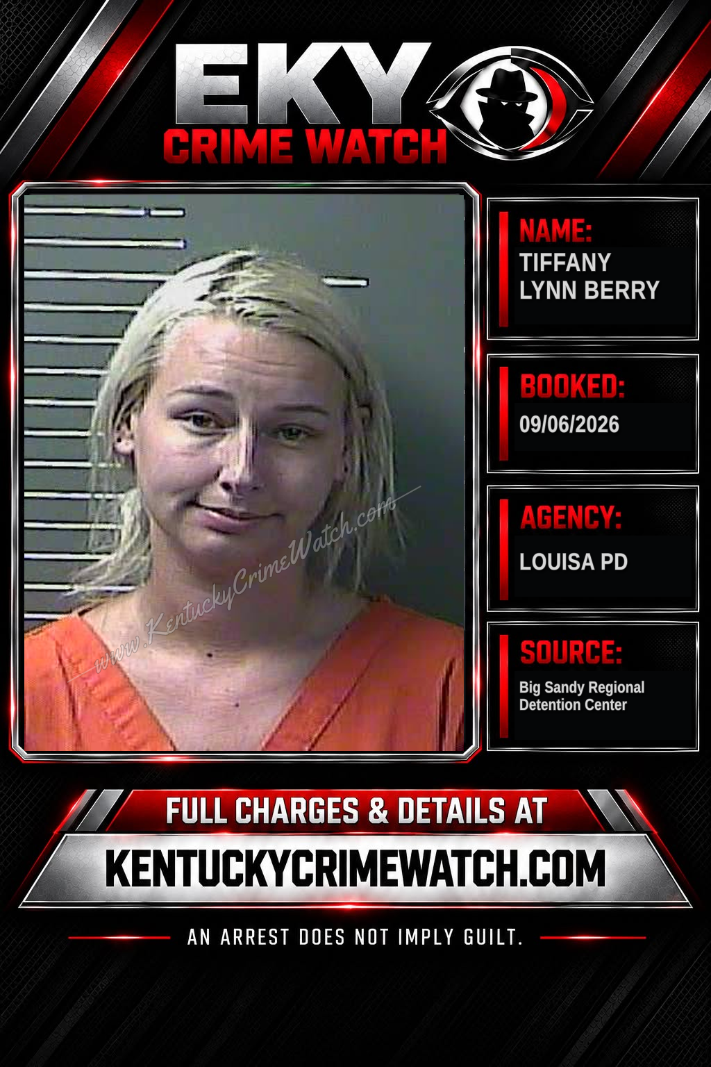 TIFFANY LYNN BERRY booking image