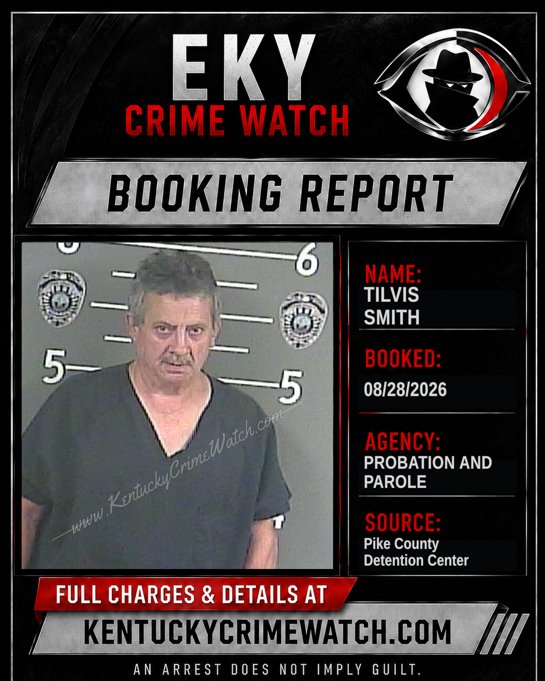 TILVIS SMITH booking report card