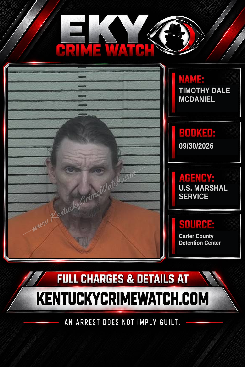 TIMOTHY DALE MCDANIEL booking image