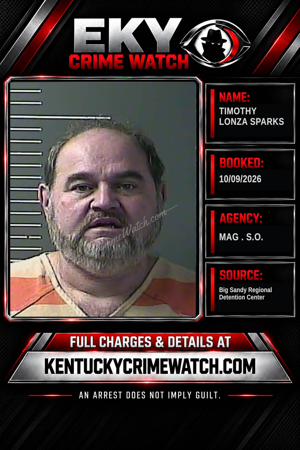 TIMOTHY LONZA SPARKS booking report card