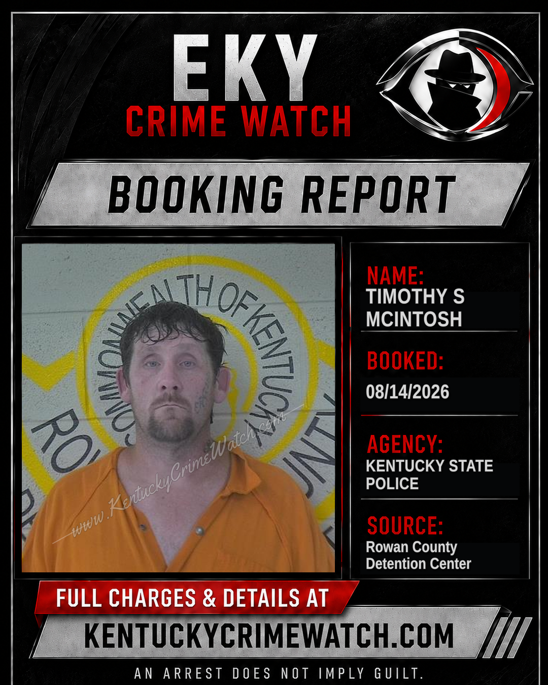 TIMOTHY S MCINTOSH booking image