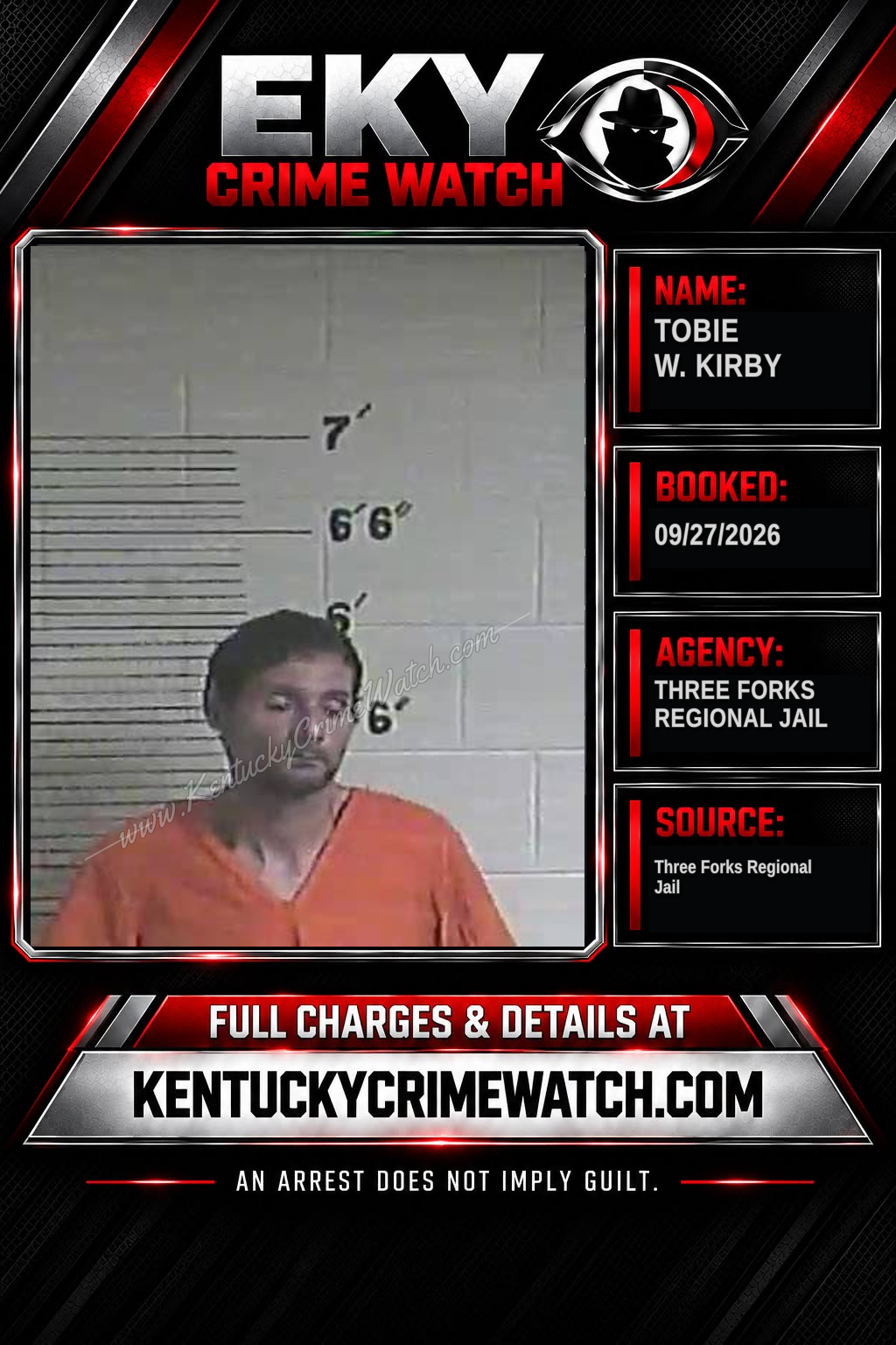 Tobie W. Kirby booking image