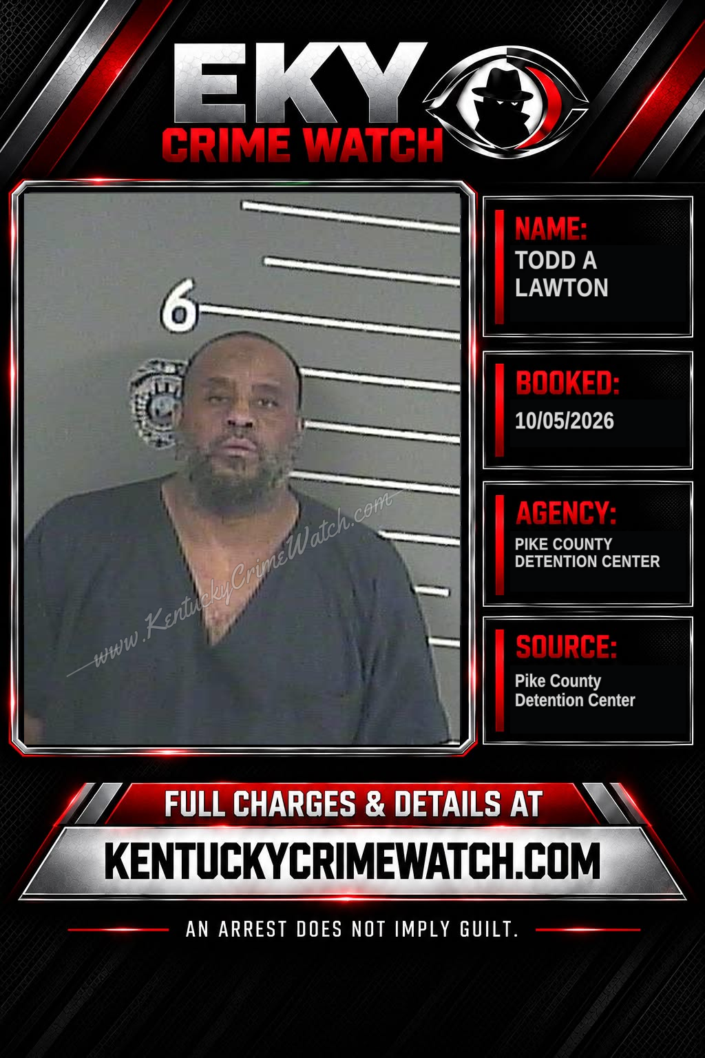 TODD A LAWTON booking image