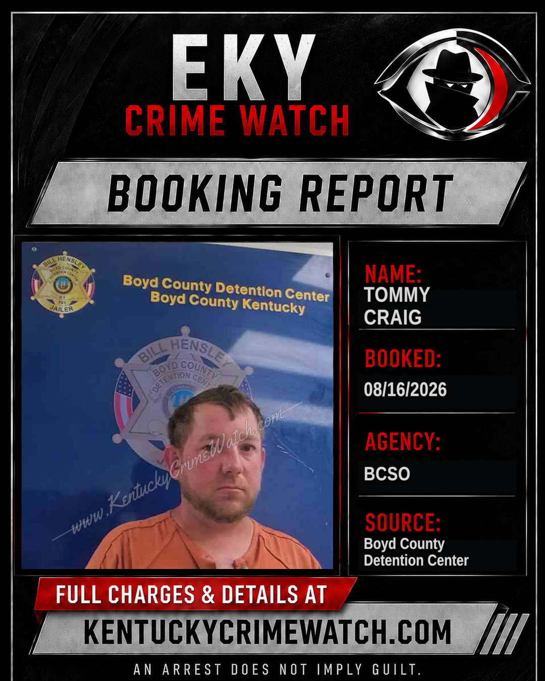 TOMMY CRAIG booking image
