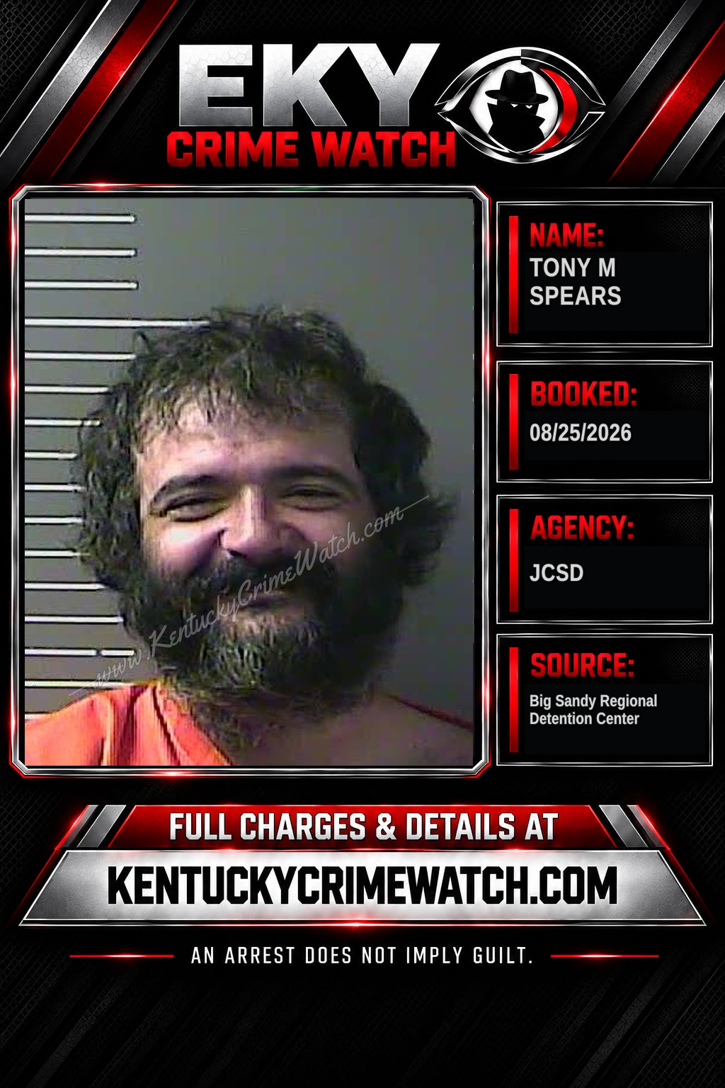 TONY M SPEARS booking image