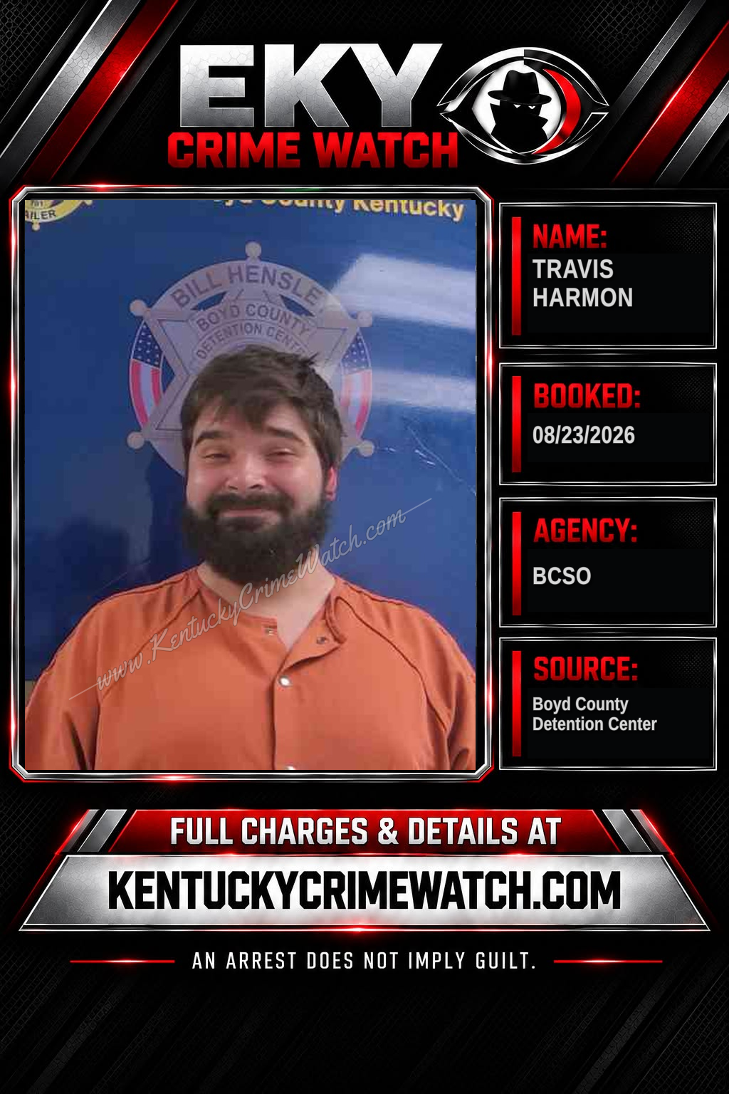 TRAVIS HARMON booking image