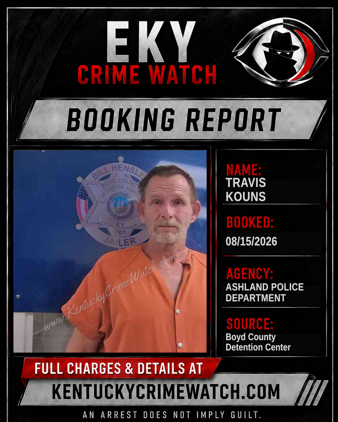 TRAVIS KOUNS booking image