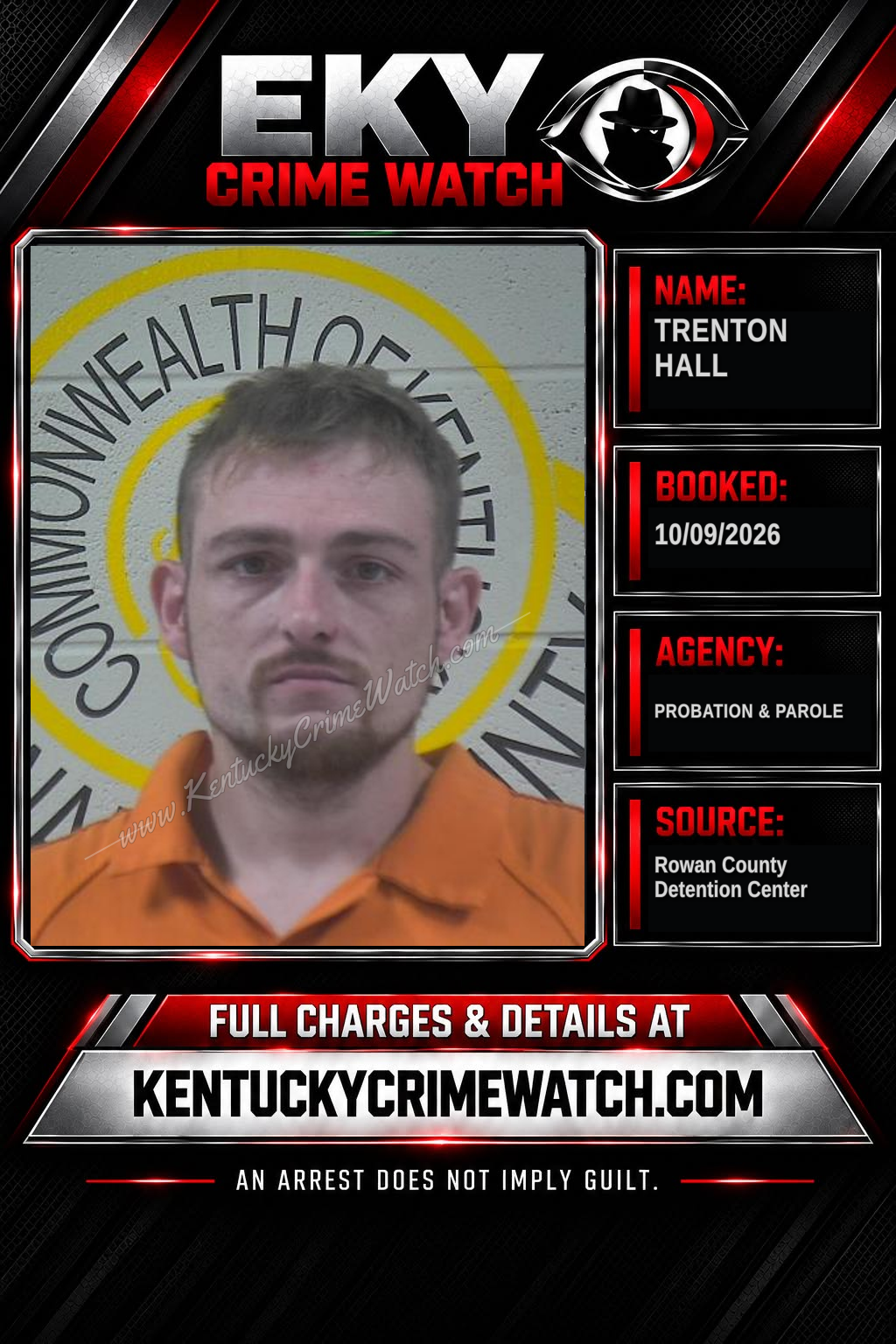 TRENTON HALL booking report card