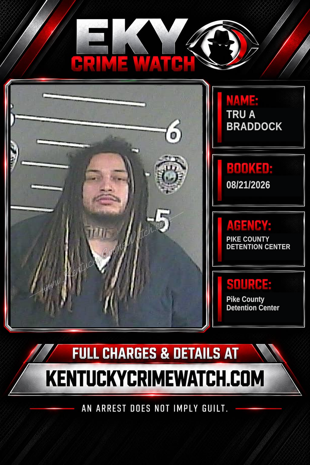 TRU A BRADDOCK booking image