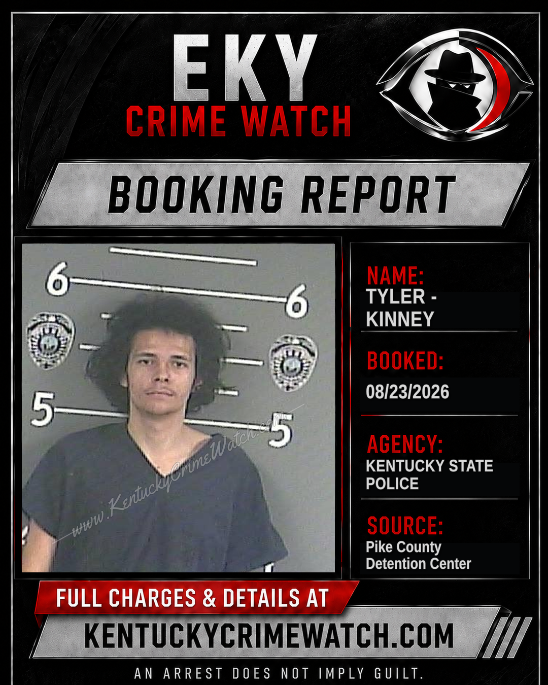 TYLER - KINNEY booking report card